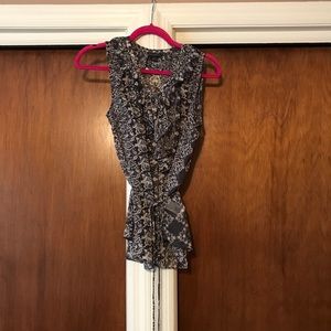 Banana republic sz medium navy ruffle shell